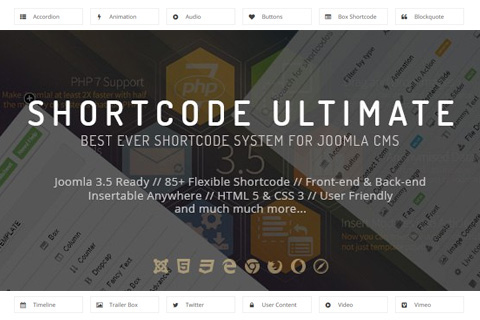 Joomla extension BdThemes Shortcode Ultimate