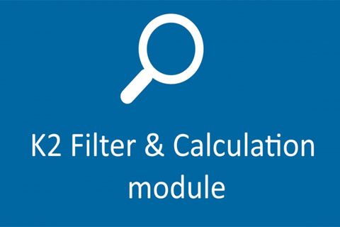 Joomla extension K2 Filter & Calculation