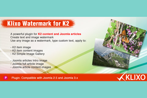 Extension Klixo Watermark For K2 Joomla extension Klixo Watermark For K2