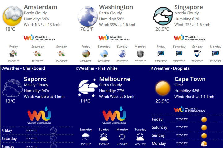 Joomla extension KWeather