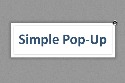Joomla extension Simple Pop-Up