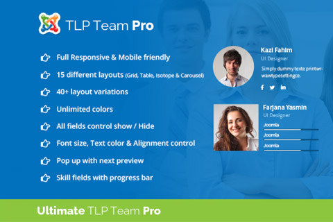 Joomla extension TLP Team Pro