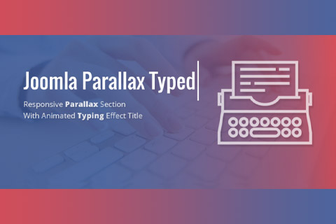 Joomla extension Parallax Typed