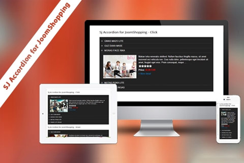 Joomla extension SJ Accordion for JoomShopping