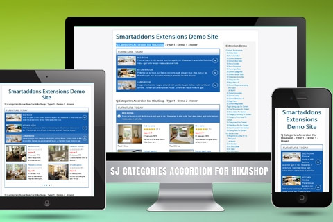 Joomla extension SJ Categories Accordion for HikaShop