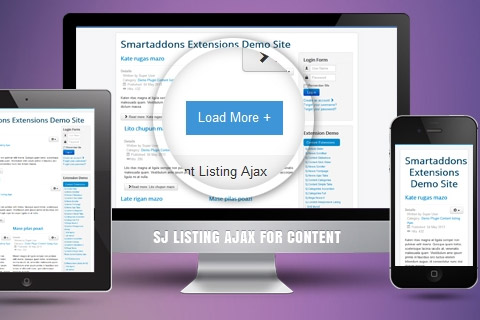 Joomla extension SJ Listing Ajax for Content