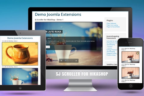 Joomla extension SJ Scroller for HikaShop