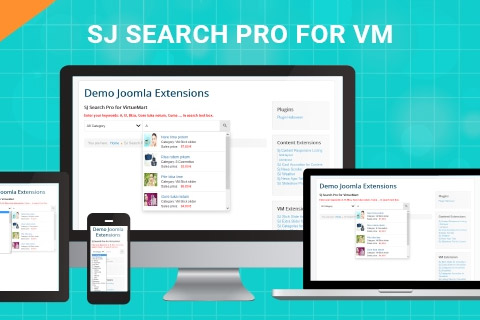 Joomla extension SJ Search Pro for Virtuemart