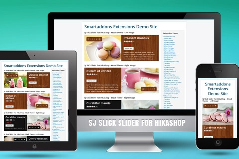 Joomla extension  SJ Slick Slider for HikaShop