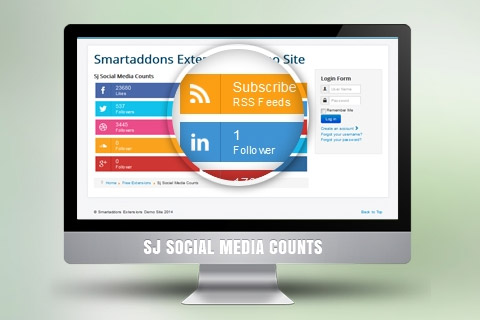 Joomla extension SJ Social Media Counter
