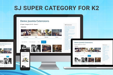 Joomla extension SJ Super Category for K2