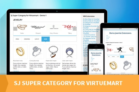 Joomla extension SJ Super Category for VirtueMart