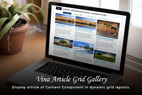 Joomla extension Vina Article Grid Gallery