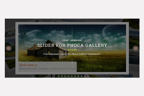 Joomla extension Vina Awesome Slider for Phoca Gallery