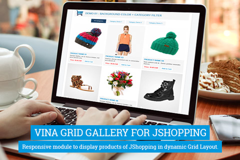 Joomla extension Vina Grid Gallery for JShopping