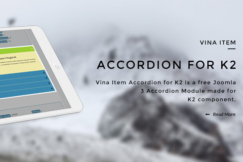 Joomla extension Vina Item Accordion for K2