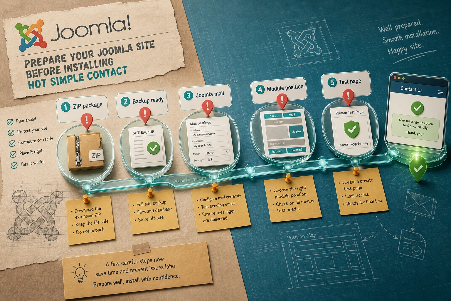 Hot Simple Contact v1.2.1 - form creation module for Joomla | Guide