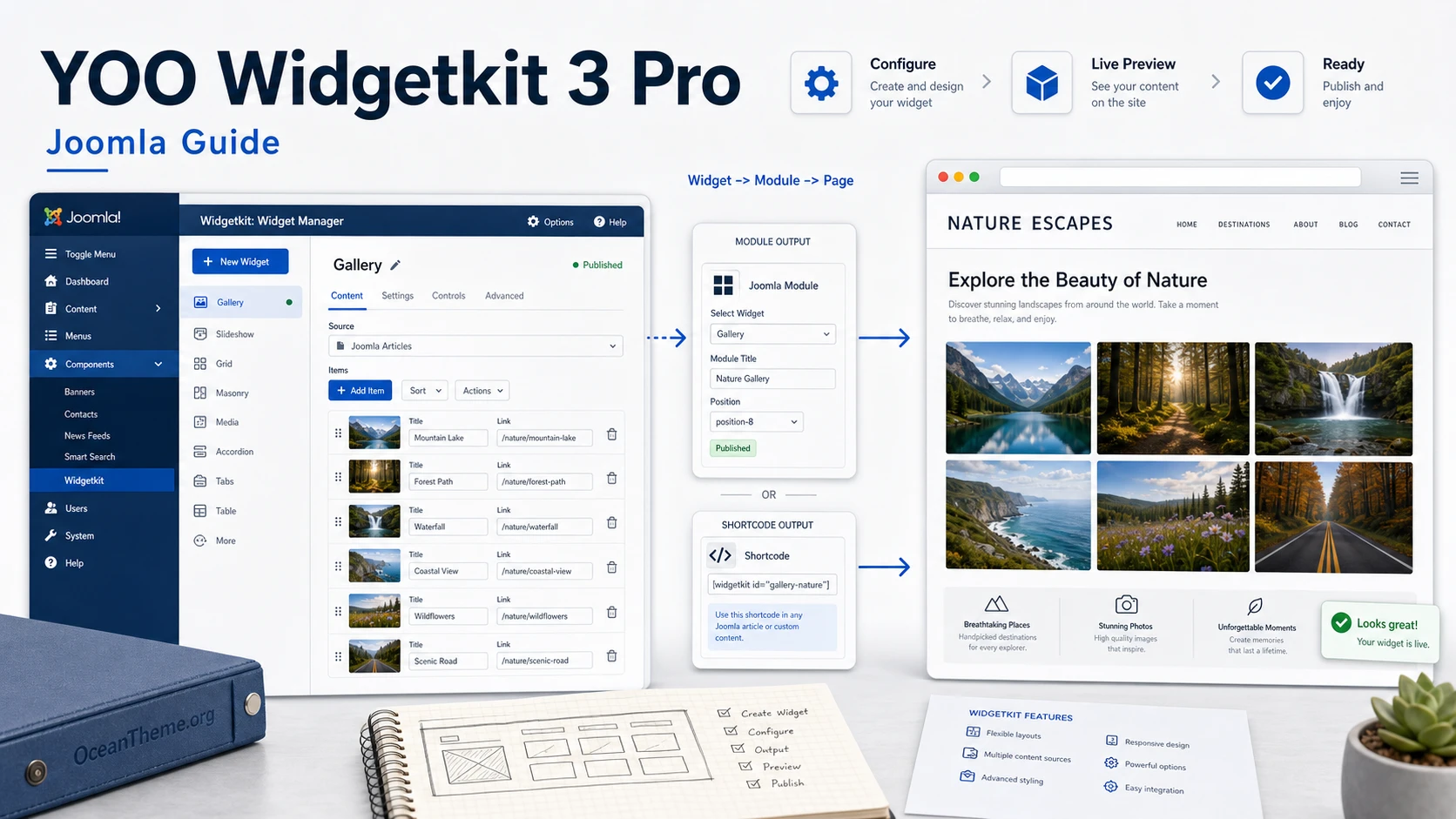 Cover image for the YOO Widgetkit 3 Pro guide for Joomla