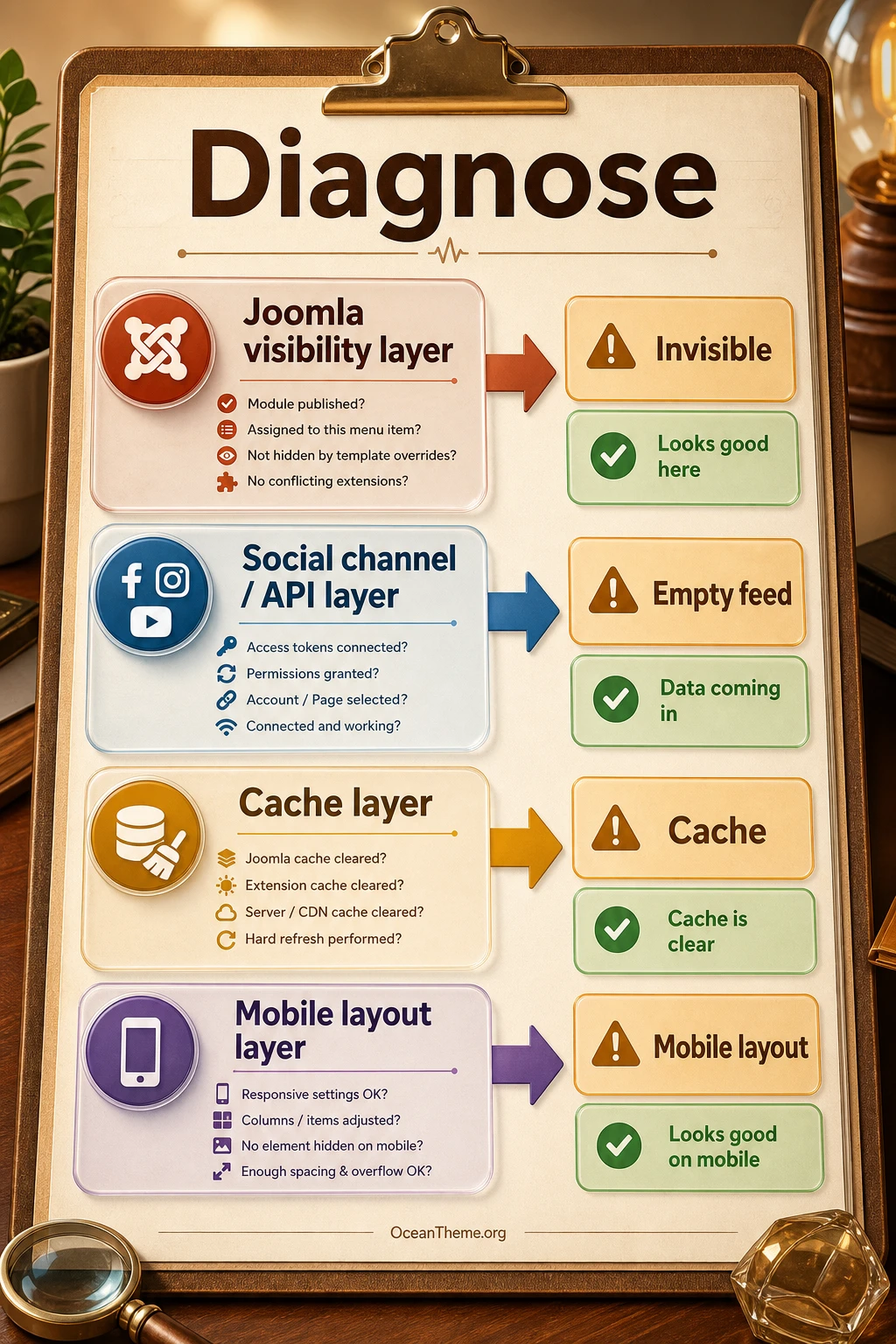 JUX Social Media troubleshooting map in Joomla