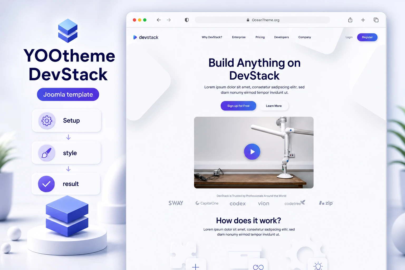 YOOtheme DevStack for Joomla as a cover image for the template setup guide
