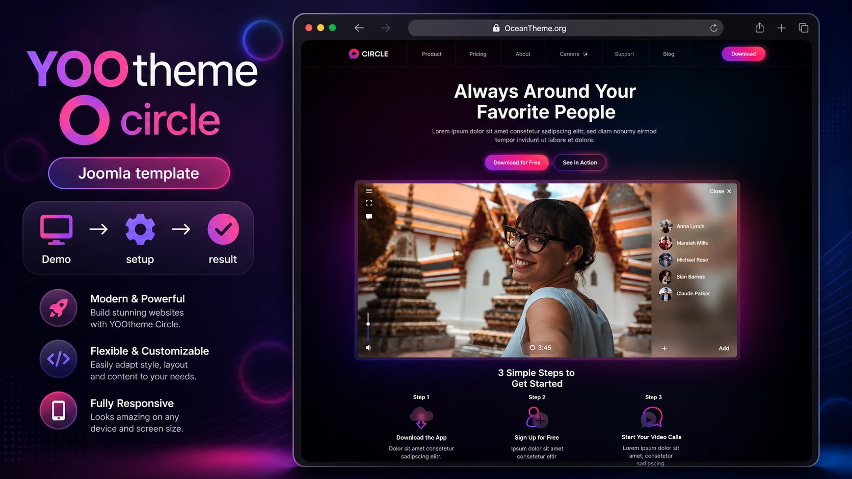 Cover image for the YOOtheme Circle guide with a browser-based template layout