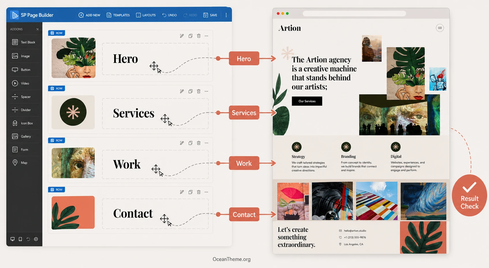 Practical homepage setup scenario in JoomShaper Artion