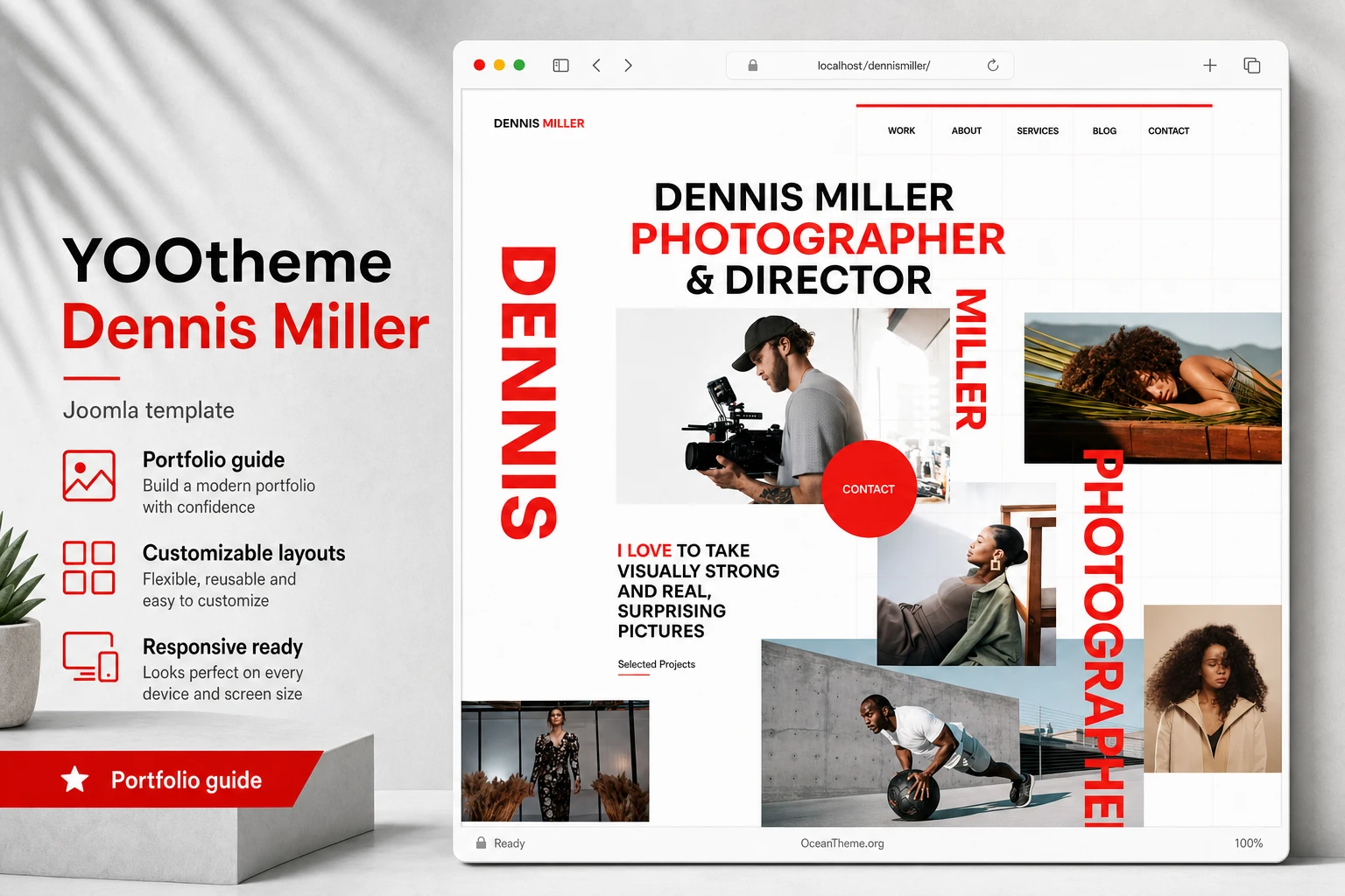 YOOtheme Dennis Miller as a guide cover with a homepage reference