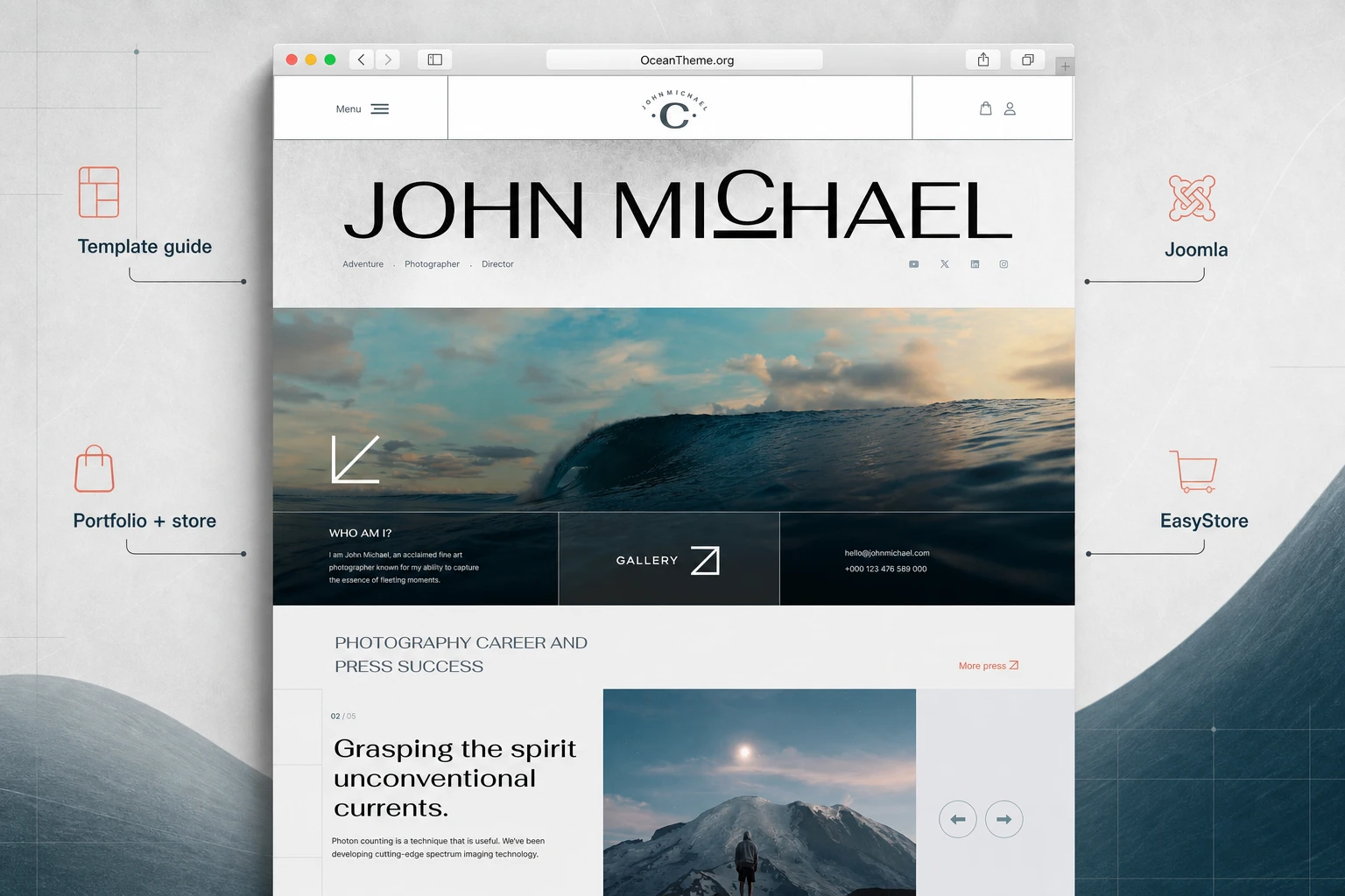 Guide cover for JoomShaper Kreativa with a reference to the template homepage