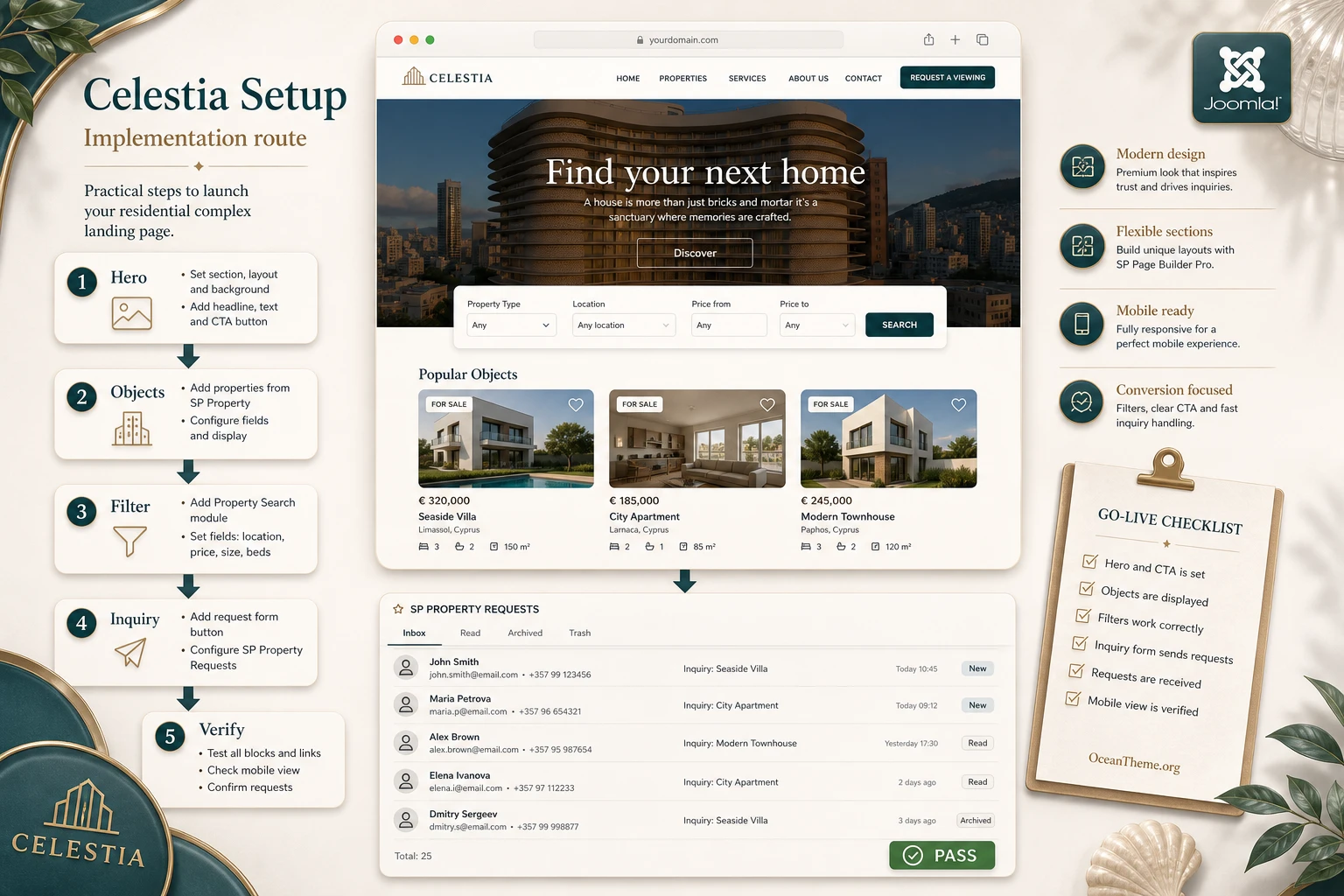 Practical Celestia use case for a residential development page