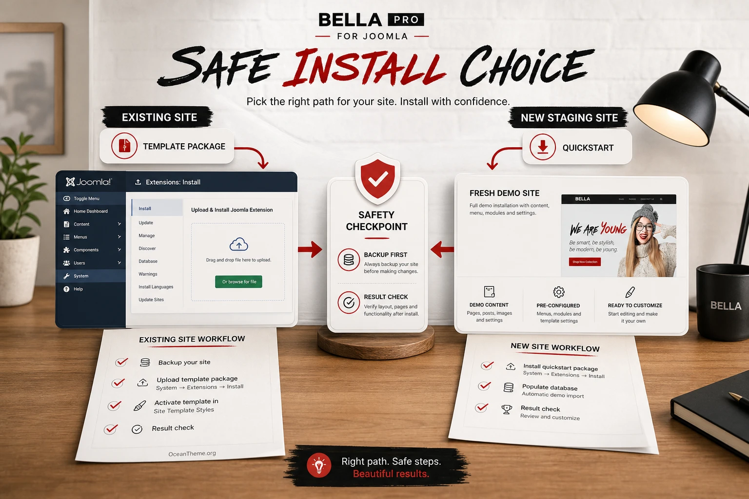 Configuration map for WarpTheme Bella Pro in Joomla Template Options