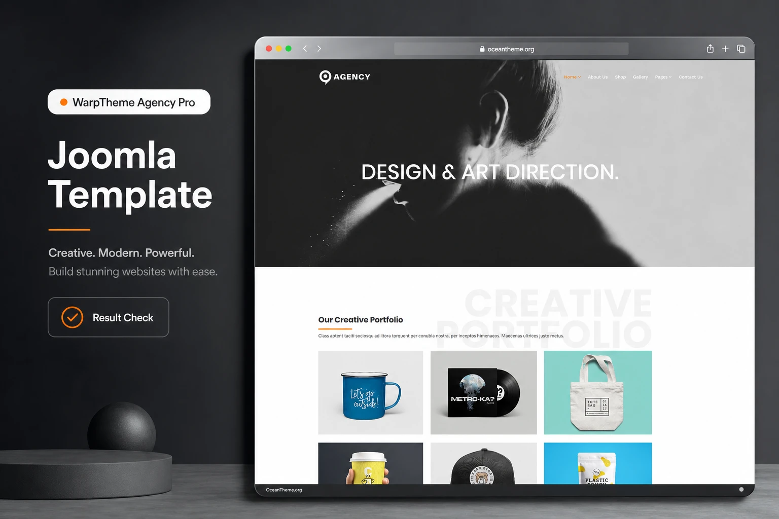 WarpTheme Agency Pro guide cover with a reference to the template homepage