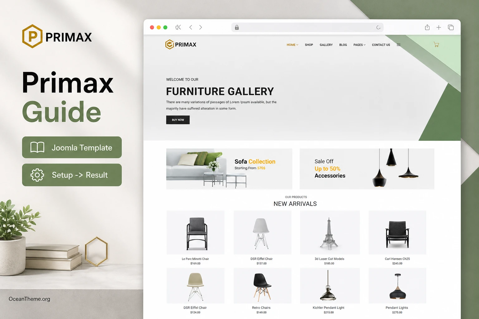 Cover image for the WarpTheme Primax Pro guide with a reference to the template homepage