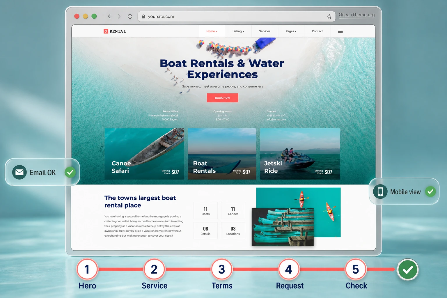 Pre-launch review of a rental website built with JoomShaper Rental