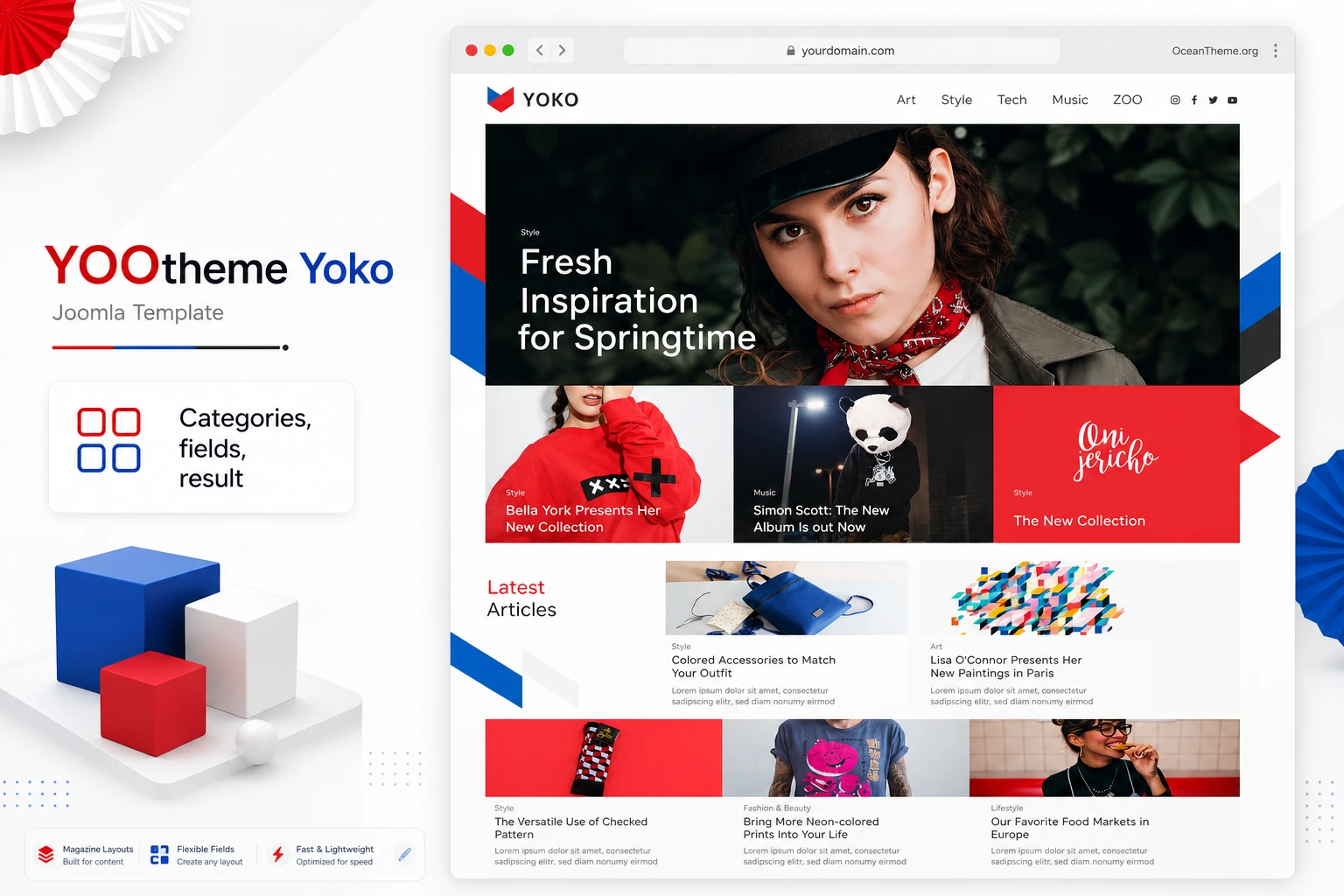 Cover image for the YOOtheme Yoko guide with a reference to the template homepage layout