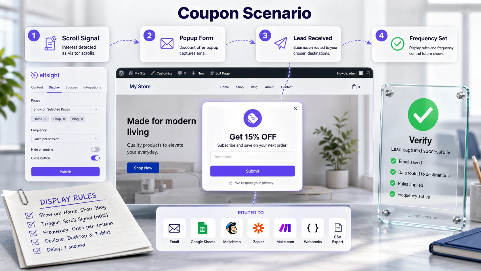 Hands-on CodeCanyon Popup Maker example with coupon setup and result validation