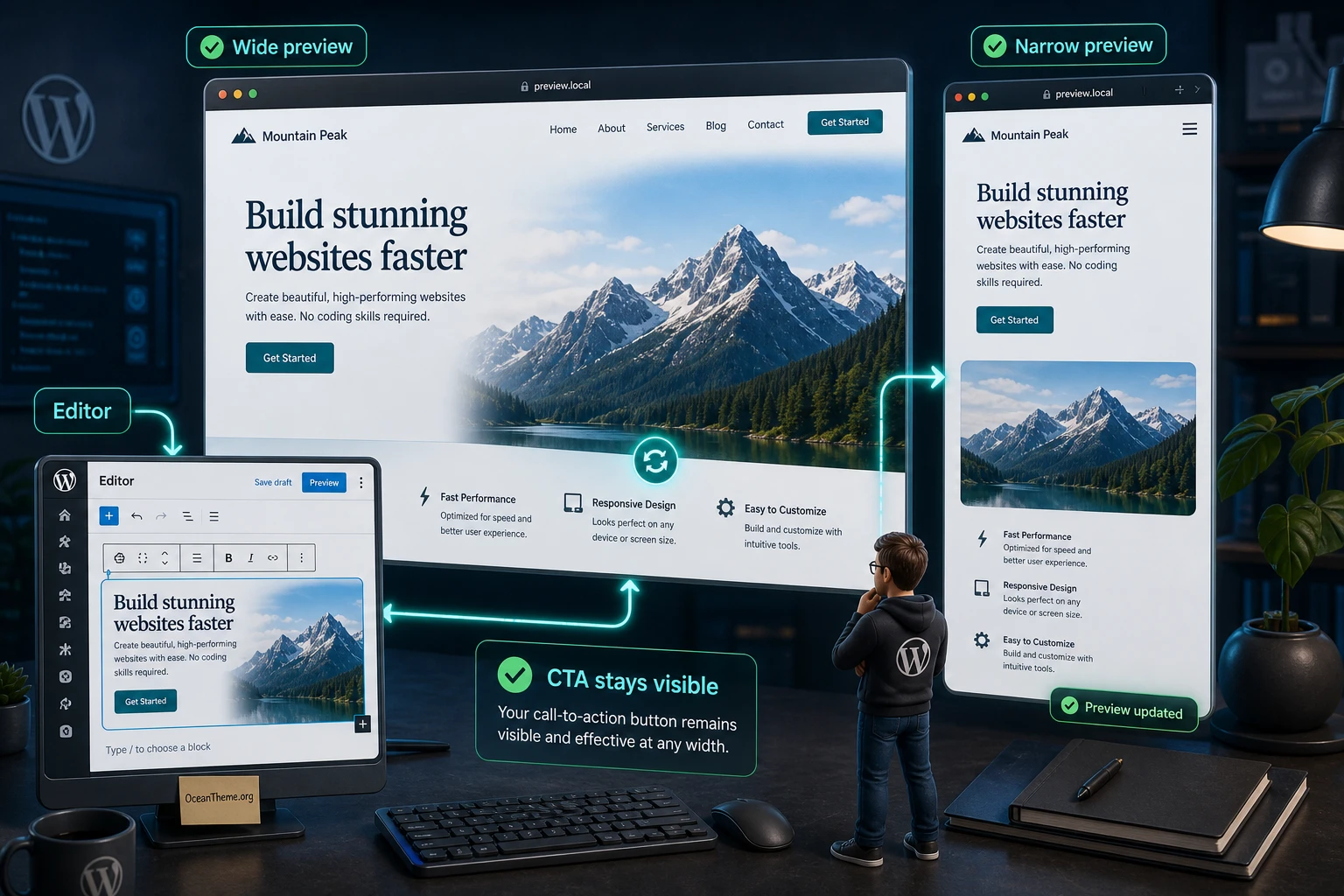 Example of validating the result after configuring live preview