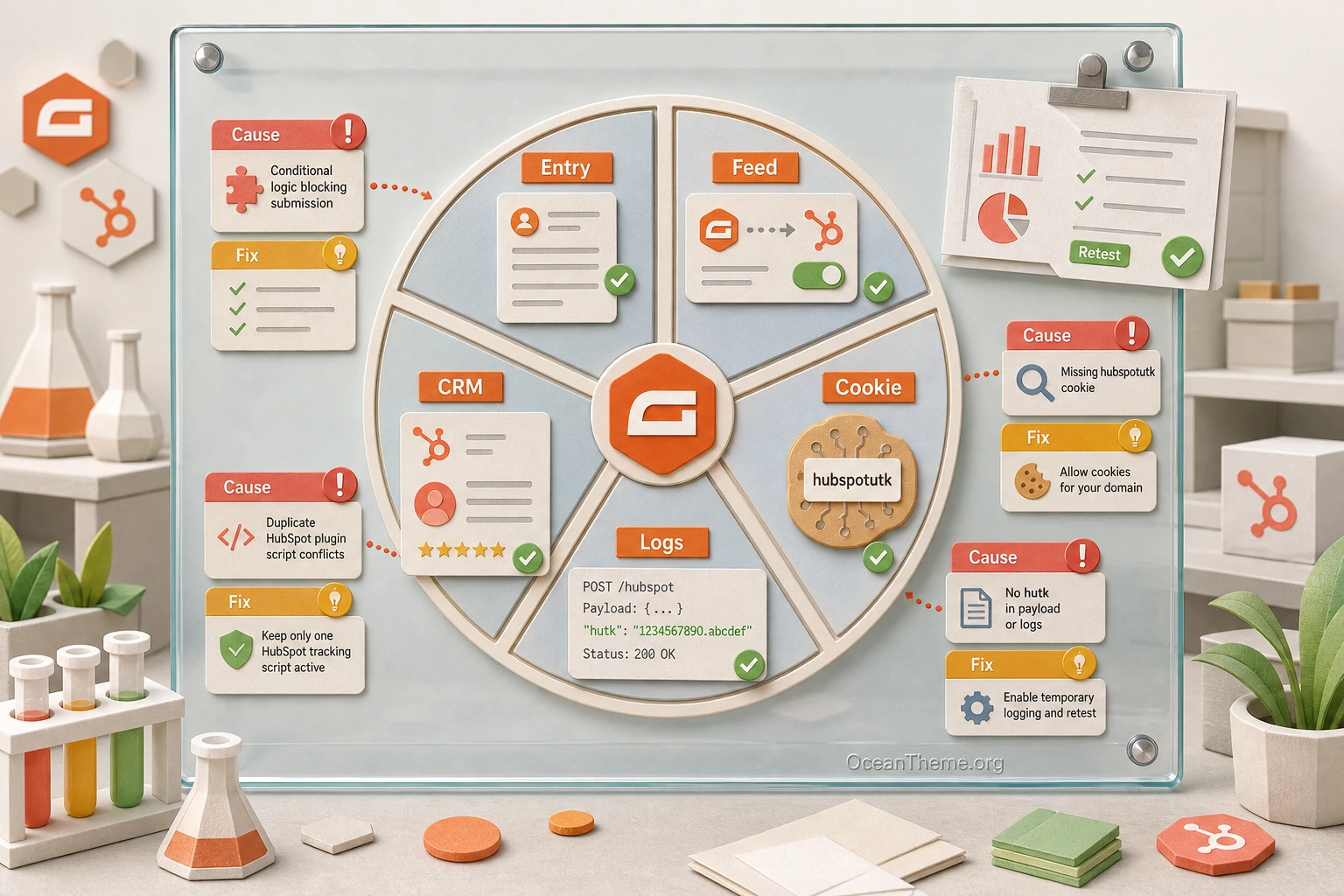 Gravity Forms HubSpot troubleshooting through entry, feed, cookie, and logs