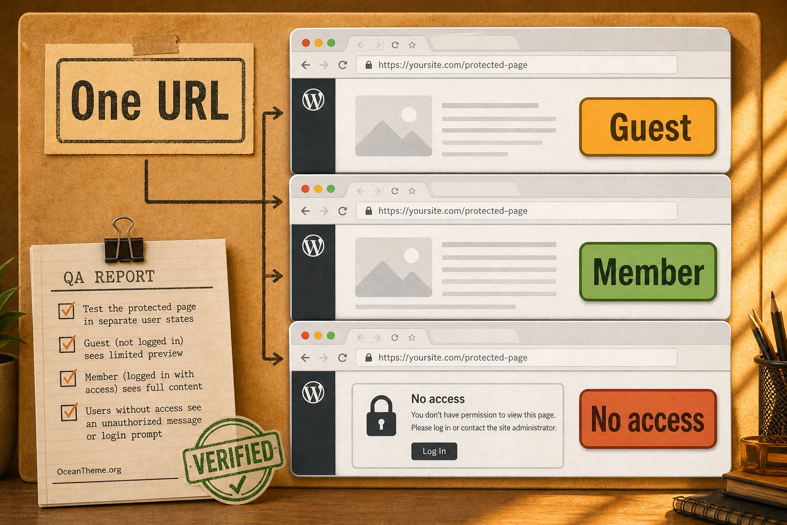 MemberPress WPBakery result validation for a guest and a member