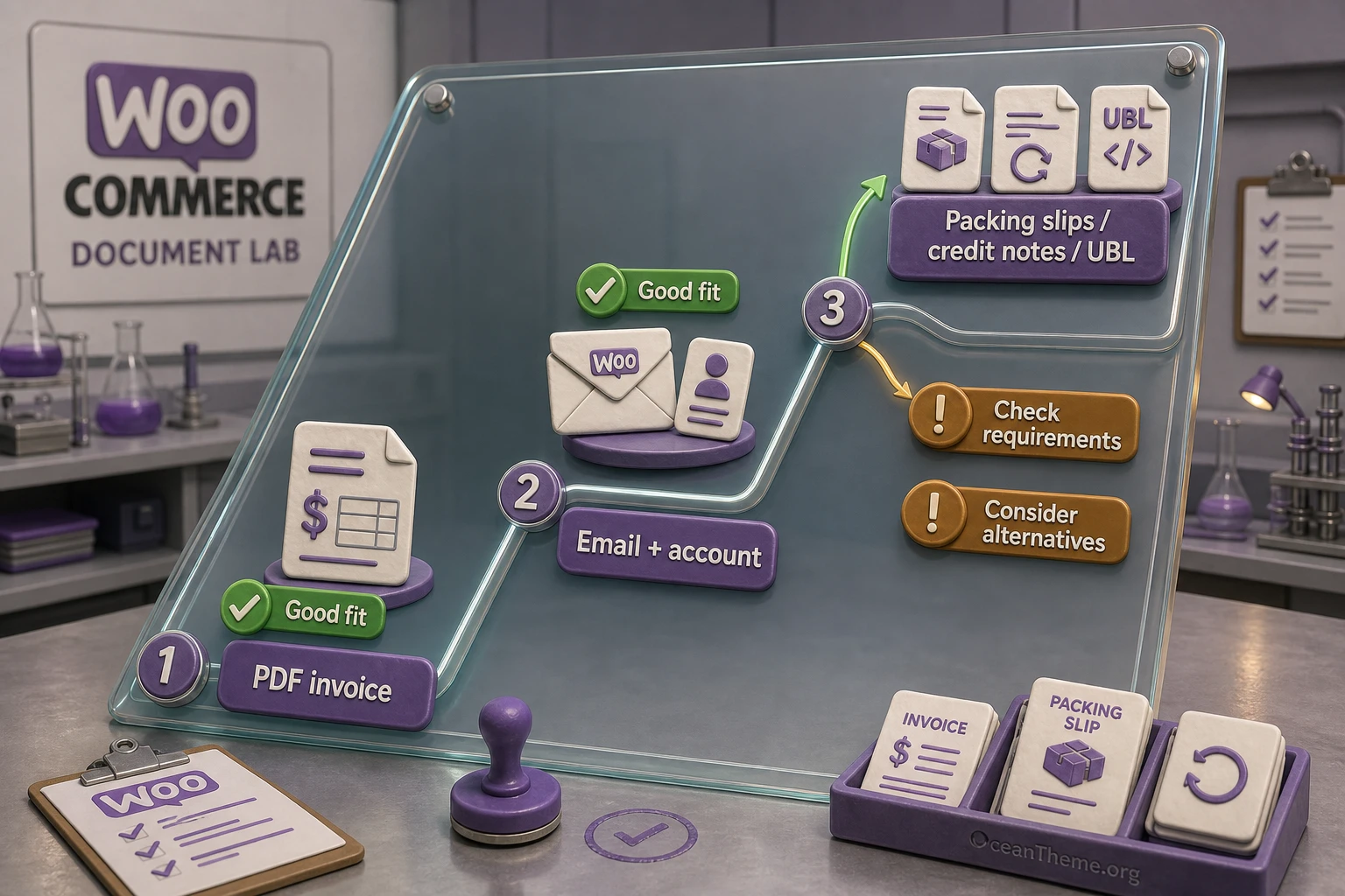 Decision map for WooCommerce PDF Invoices and alternative solutions