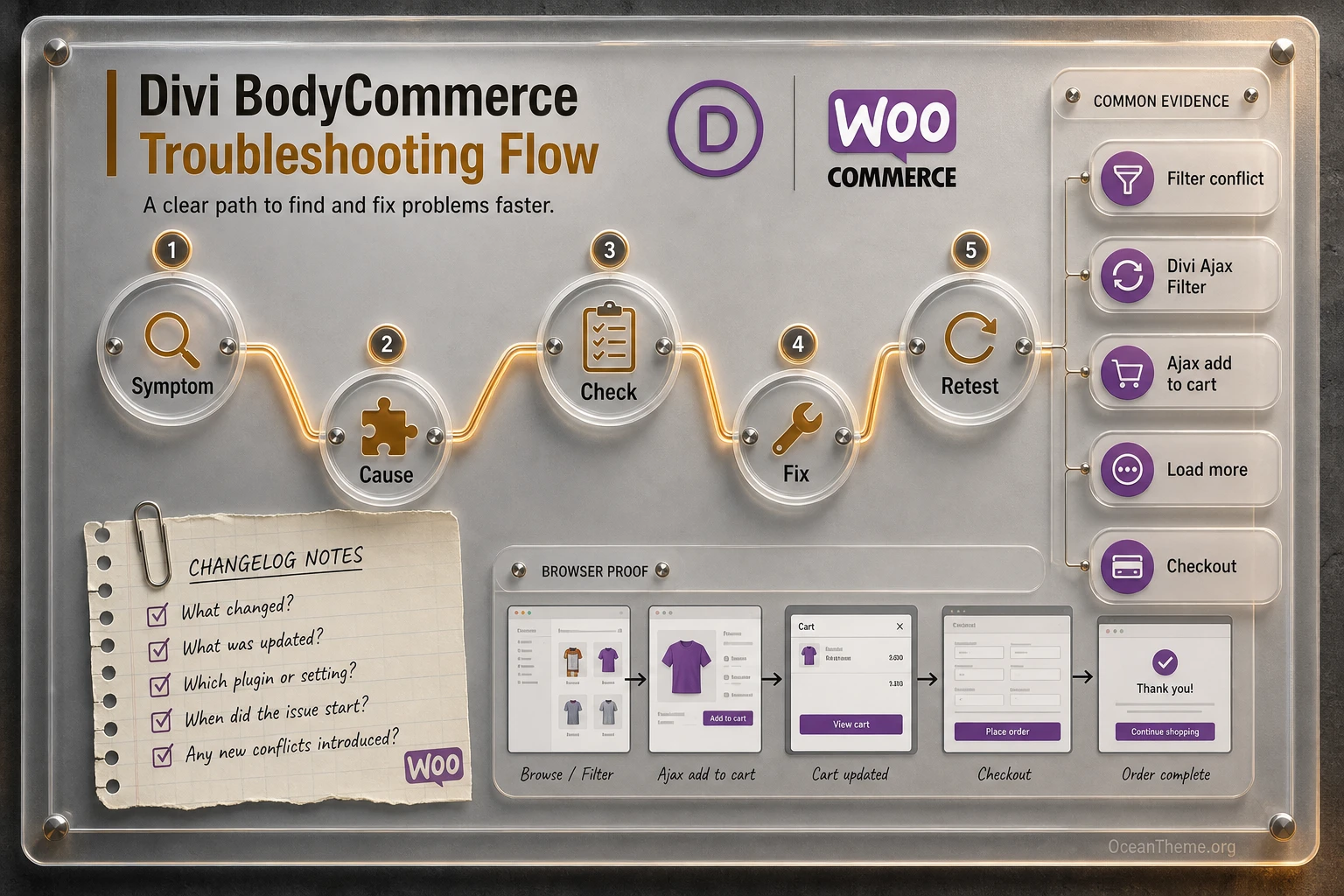 Troubleshooting Divi BodyCommerce issues with filters, Ajax, and checkout