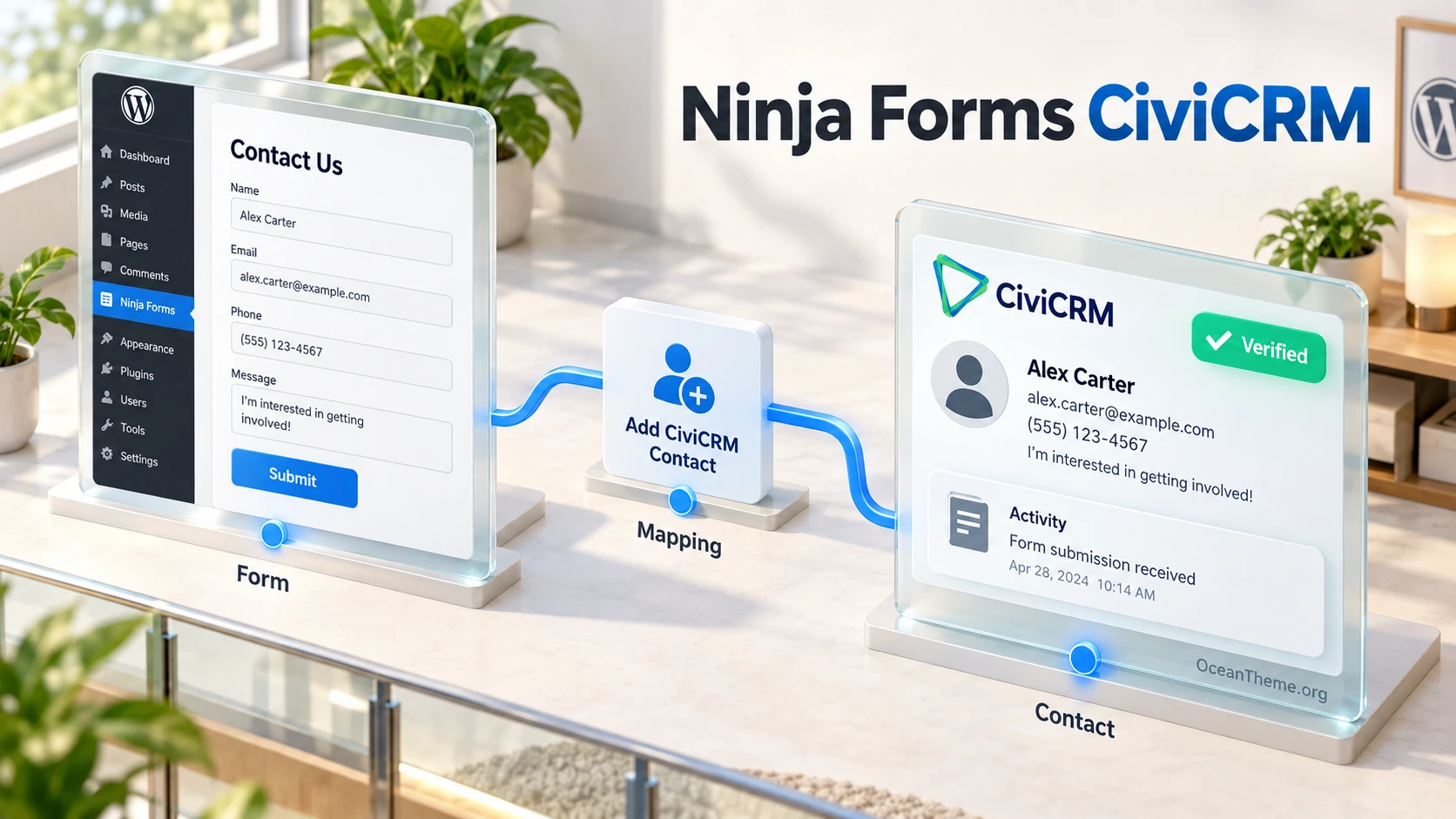 Ninja Forms CiviCRM: how a form submission moves from WordPress to a CiviCRM contact and group