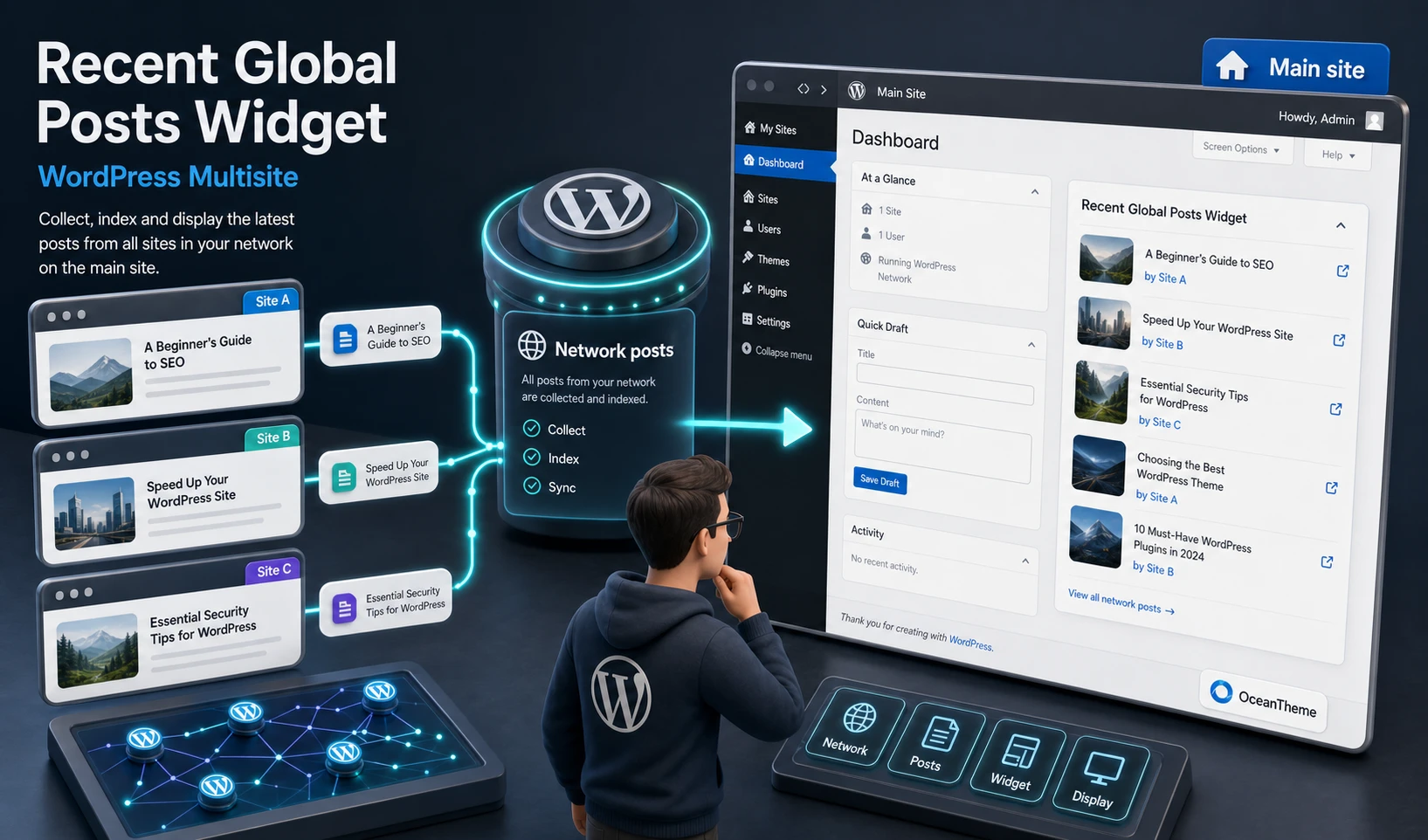 Recent Global Posts Widget v3.0.6 - Plugin for displaying recent ...