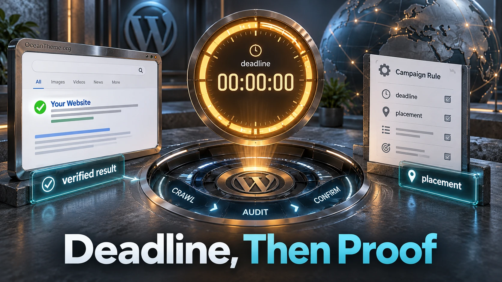 A diagram of a safe Countdown Timer Ultimate Pro audit before replacing a WordPress timer