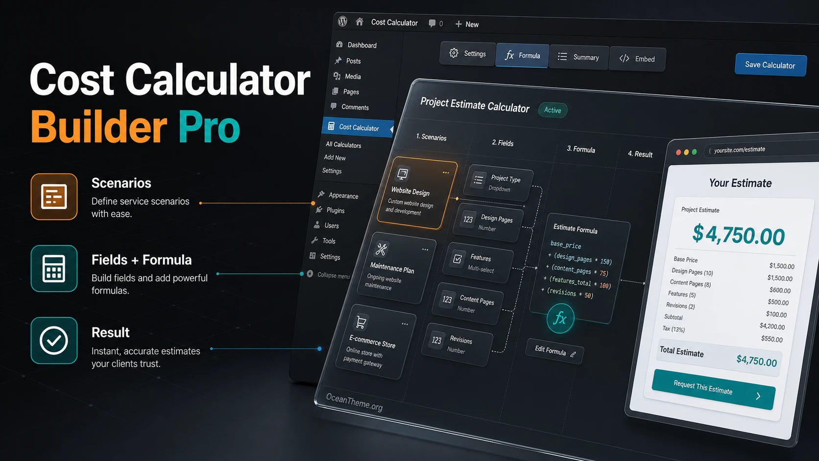 Cost Calculator Builder Pro v4.0.3 - Form builder cost calculation ...