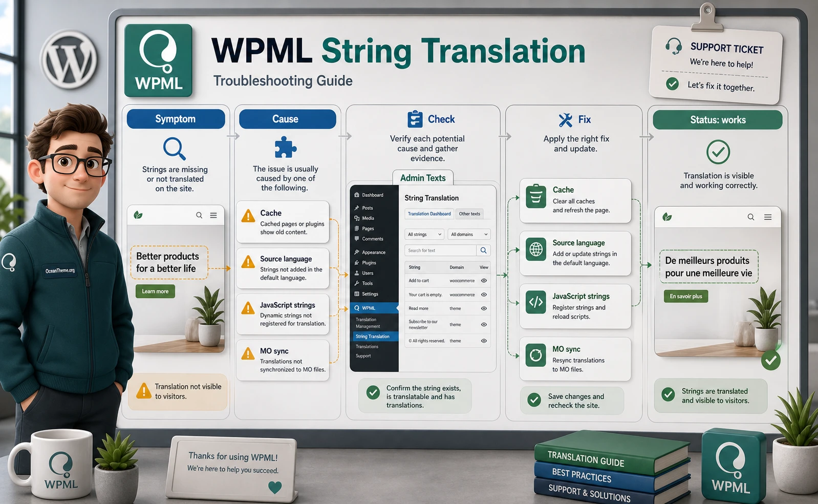 Diagnosing common WPML String Translation issues