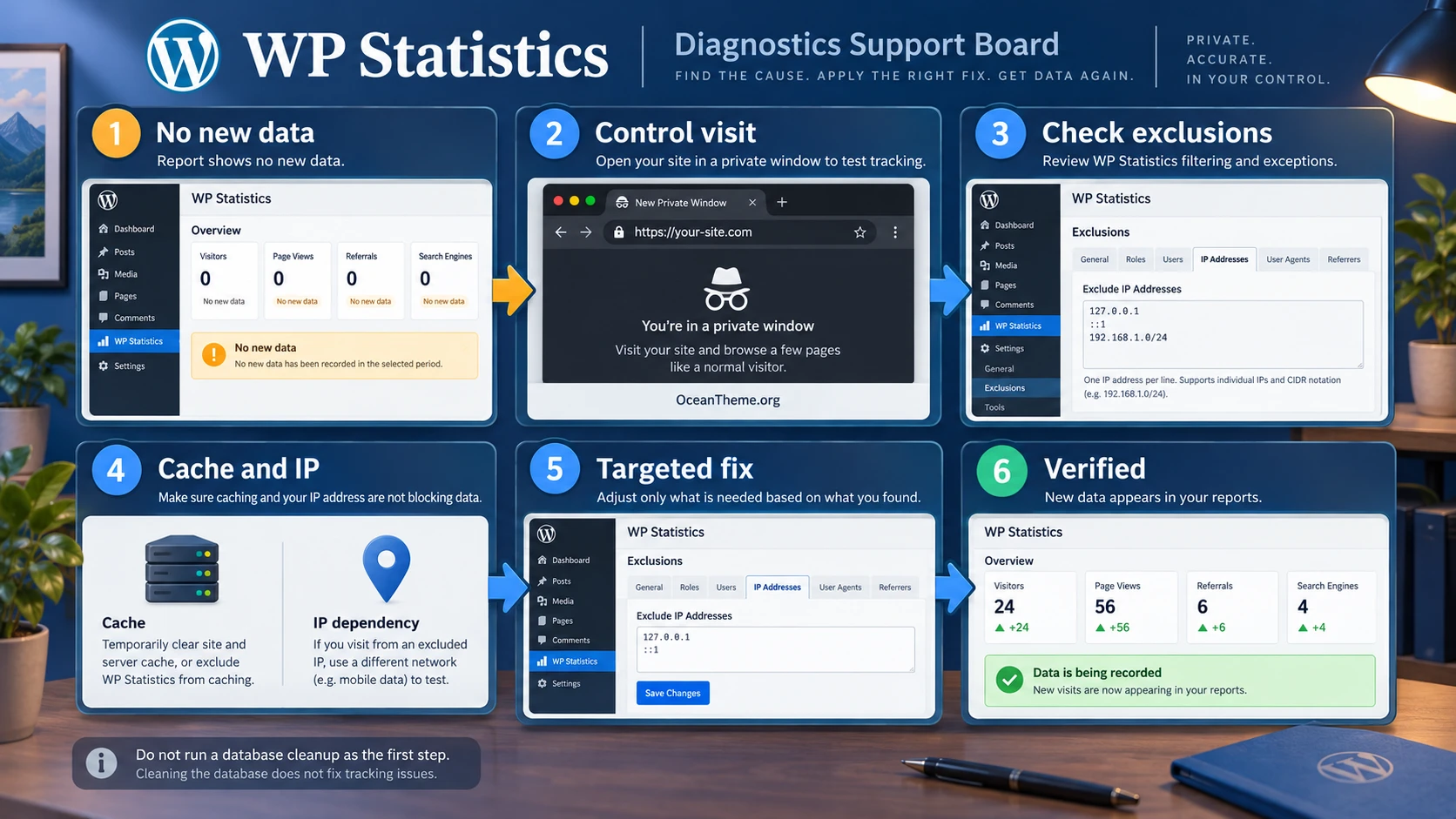 Troubleshooting WP Statistics: missing data, bots, and WordPress settings checks