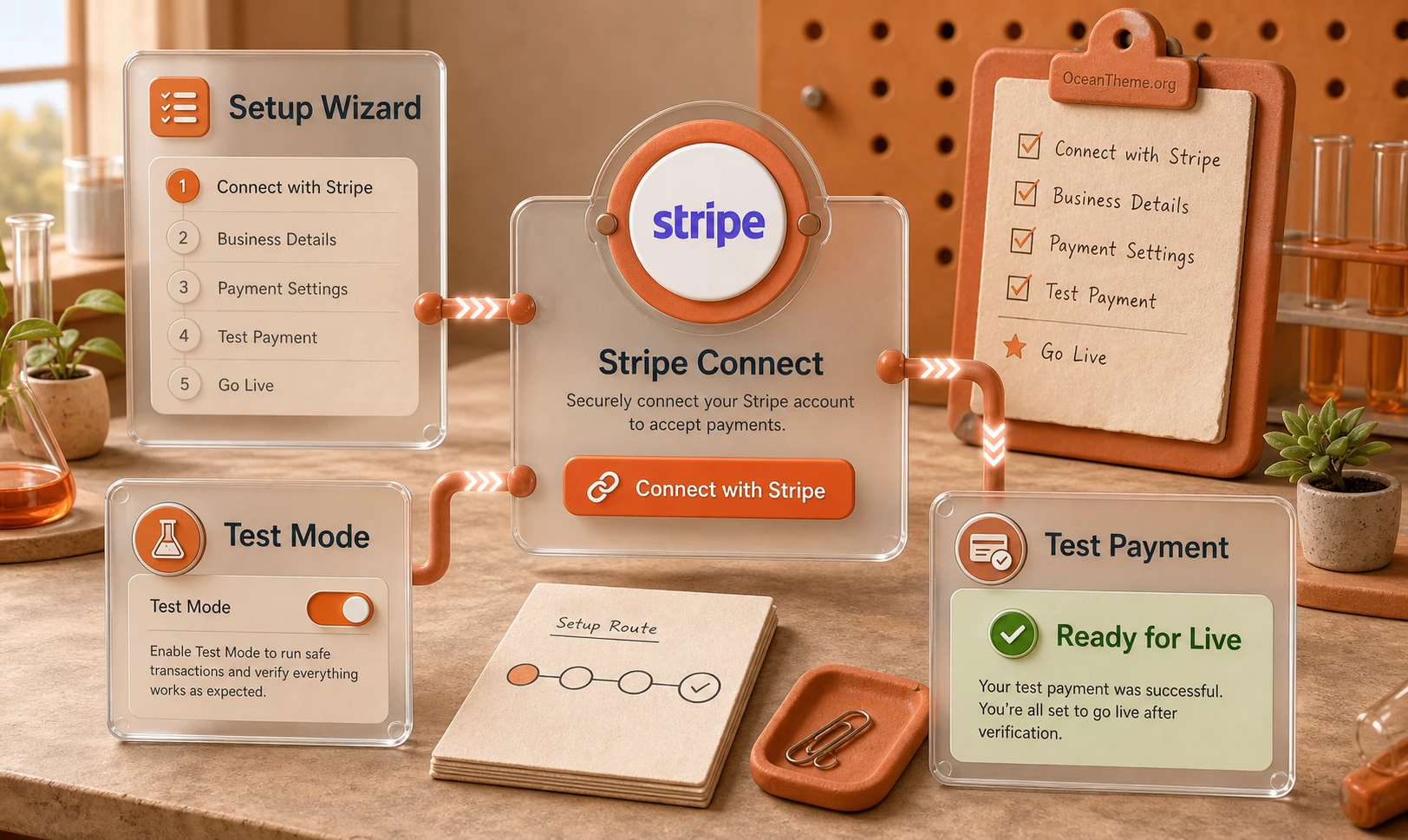 Setting up WP Simple Pay Pro after installation with Stripe Connect and test mode