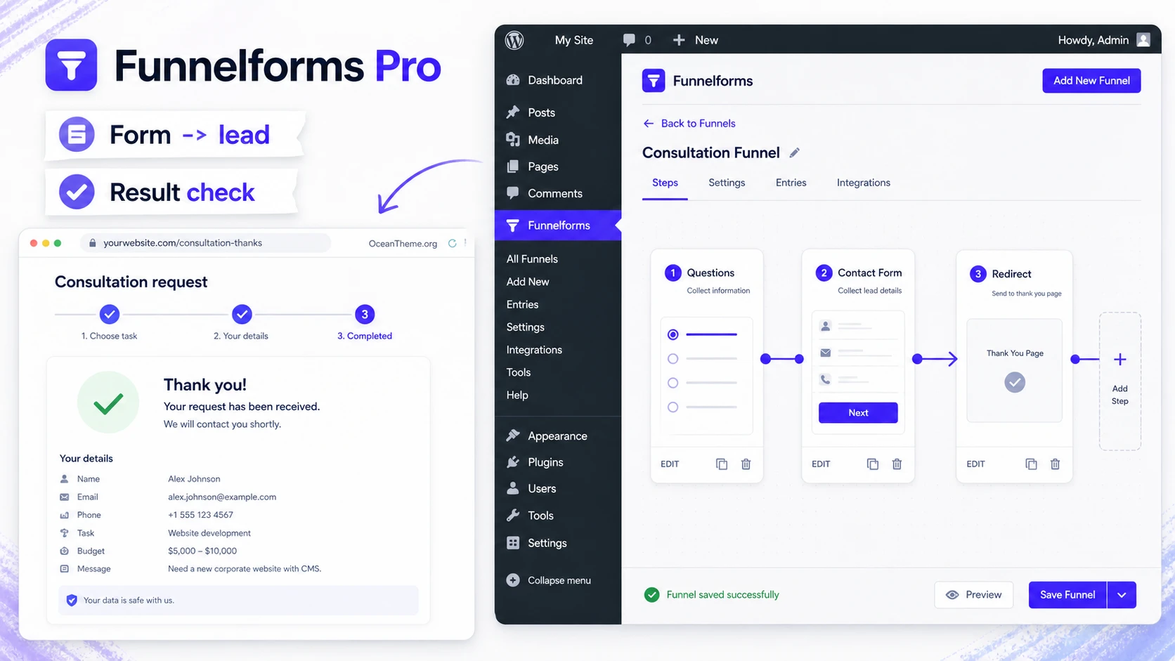 Funnelforms Pro v3.3.9.2 - Plugin for WordPress with intellectual multi ...