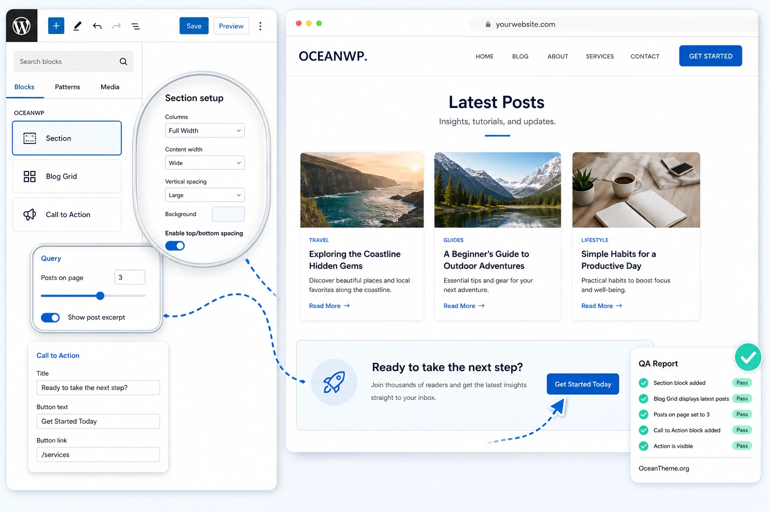 OceanWP Gutenberg Blocks v1.2.1 - Block management plugin for Gutenberg ...