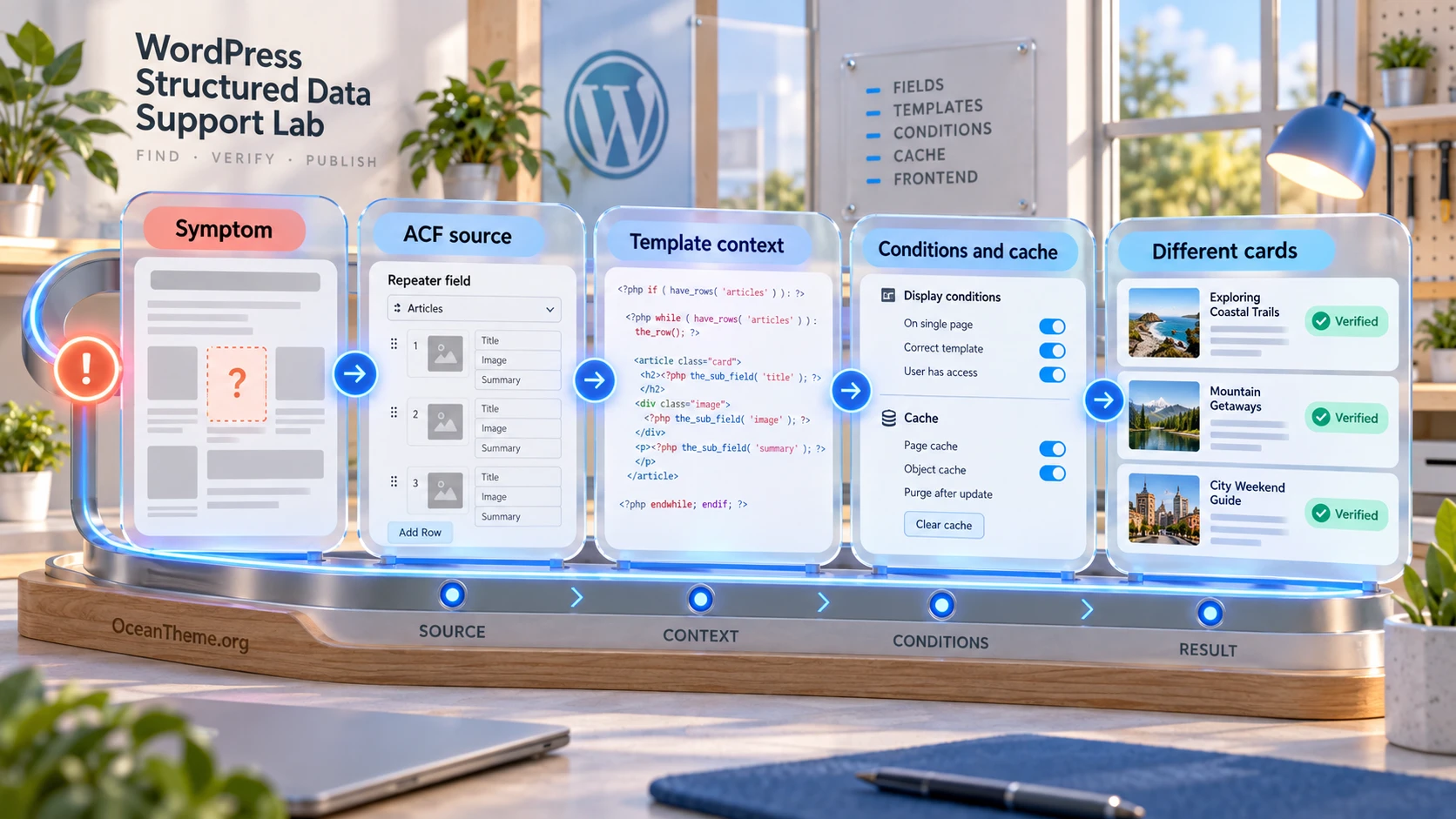 Troubleshooting Advanced Elements from the ACF field and Elementor template to the WordPress page